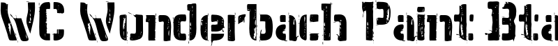 WC Wunderbach Paint Bta Font