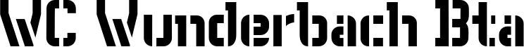 WC Wunderbach Bta Font