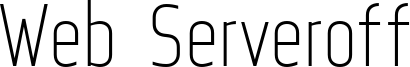 Web Serveroff Font