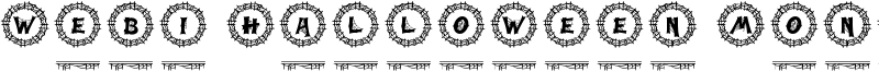 Webi Halloween Monogram Font