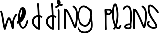 Wedding Plans Font