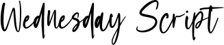Wednesday Script Font