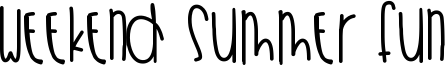 Weekend Summer Fun Font