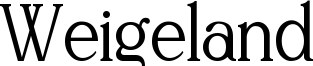Weigeland Font