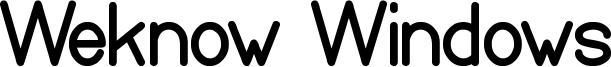 Weknow Windows Font