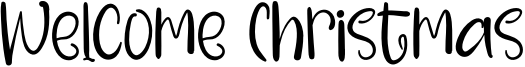 Welcome Christmas Font
