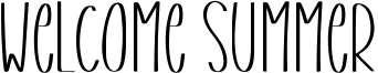 Welcome Summer Font