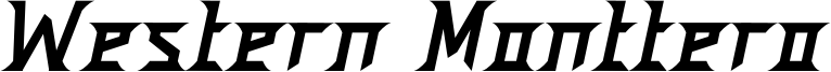 Western Monttero Font