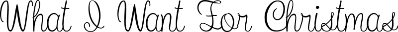 What I Want For Christmas Font