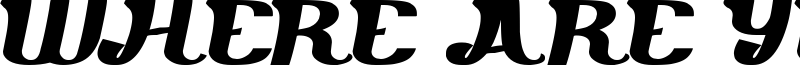 Where are you Font