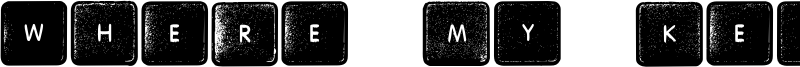 Where My Keys Font