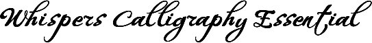 Whispers Calligraphy Essential Font