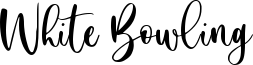 White Bowling Font