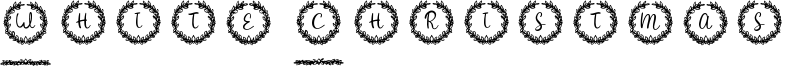 White Christmas Monogram Font