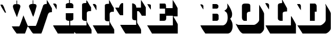 White Bold Font