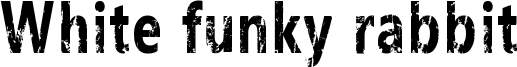 White funky rabbit Font
