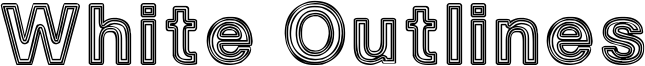 White Outlines Font