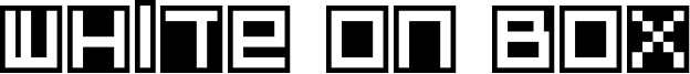 White On Box Font