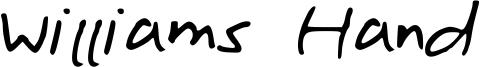 Williams Hand Font