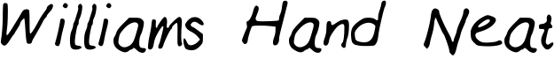 Williams Hand Neat Font