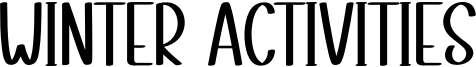 Winter Activities Font