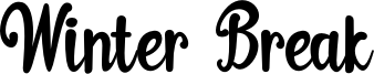 Winter Break Font