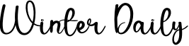 Winter Daily Font