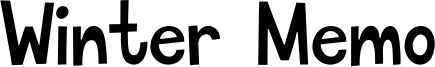 Winter Memo Font
