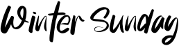 Winter Sunday Font