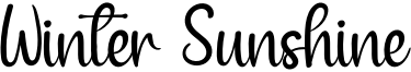 Winter Sunshine Font