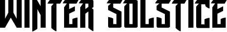 Winter Solstice Font