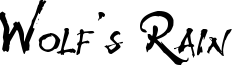 Wolf's Rain Font