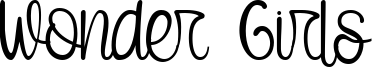 Wonder Girls Font