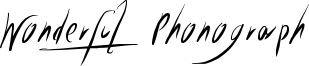 Wonderful Phonograph Font