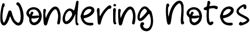Wondering Notes Font