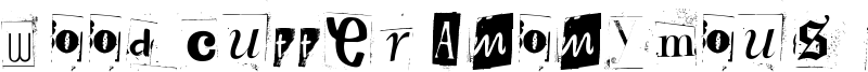Woodcutter Anonymous part 2 Font