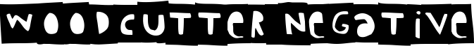 Woodcutter Negative Font