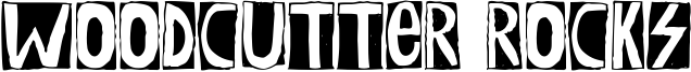 Woodcutter Rocks Font