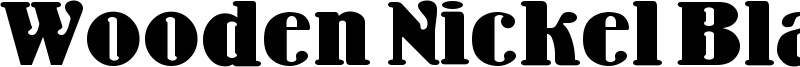 Wooden Nickel Black Font