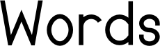 Words Font