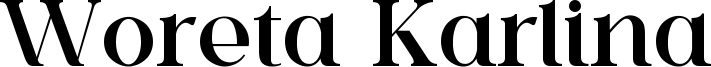 Woreta Karlina Font