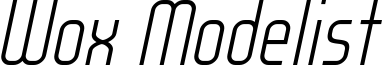 WOX_Modelist_Light_Italic_demo.otf