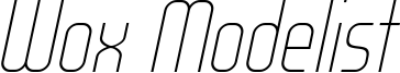 WOX_Modelist_Thin_Italic_demo.otf