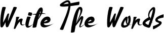 Write The Words Font