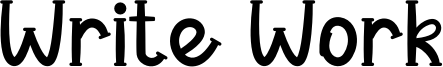 Write Work Font