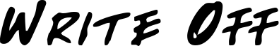 Write Off Font