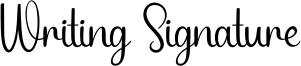 Writing Signature Font