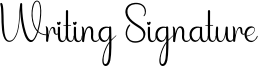 Writing Signature Font
