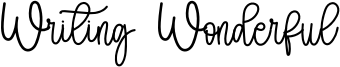 Writing Wonderful Font