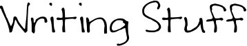 Writing Stuff Font